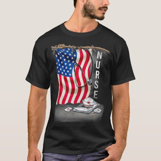 Patriottische zuster 4 juli Amerikaanse vlag Sunfl T-shirt (Voorkant)
