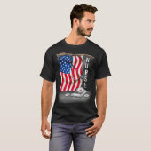 Patriottische zuster 4 juli Amerikaanse vlag Sunfl T-shirt (Voorkant volledig)