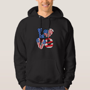 Patriottische zuster Nursing op 4 juli Amerikaanse Hoodie
