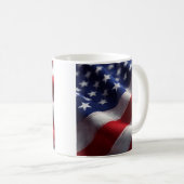 Patriottische zwaaien Amerikaanse vlag Coffee Mok (Voorkant rechts)