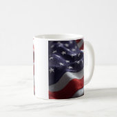 Patriottische zwaaien Amerikaanse vlag Coffee Mok (Voorkant rechts)