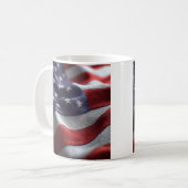Patriottische zwaaien Amerikaanse vlag Coffee Mok (Voorkant links)