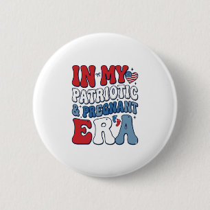 Patriottische zwangere tijd vintage zwangerschap s ronde button 5,7 cm