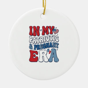 Patriottische Zwangere Tijdperk Vintage Zwangersch Keramisch Ornament