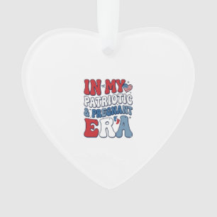 Patriottische zwangere tijds vintage zwangerschap ornament