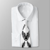 Patriottische zwart-wit Amerikaanse vlag Bald Eagl Stropdas (Gebonden)