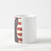 Patriottische Zwarte Duitse Herder Amerikaanse vla Koffiemok (Center)