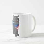 Patriottische Zwarte Kat Koffiemok (Voorkant rechts)