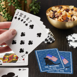 Patriottische zwarte lab Dog Klassieke speelkaarte Pokerkaarten