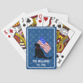 Patriottische zwarte lab Dog Klassieke speelkaarte Pokerkaarten (Achterkant)