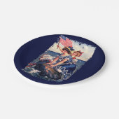  patriottische zwemmers papieren bordje (Gekanteld)