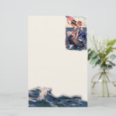  Patriottische Zwemmers Stationery Briefpapier (Staand voorkant)