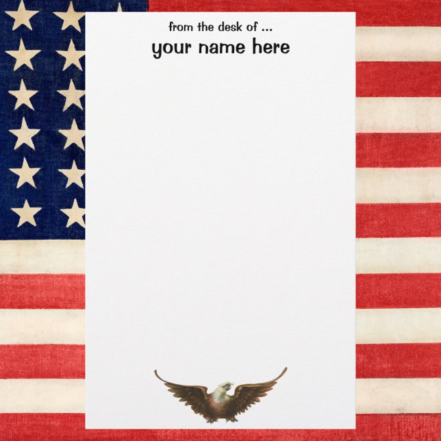  patriottisme American Bald Eagle Bird Flying Briefpapier