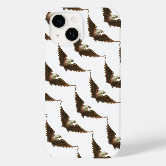  patriottisme American Bald Eagle Bird Flying Case-Mate iPhone Case (Achterkant)