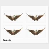  patriottisme American Bald Eagle Bird Flying Rechthoekige Sticker (Vel)