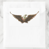  patriottisme American Bald Eagle Bird Flying Rechthoekige Sticker (Tas)