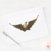  patriottisme American Bald Eagle Bird Flying Rechthoekige Sticker (Envelop)