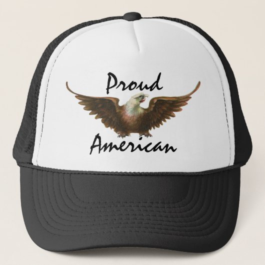 patriottisme American Bald Eagle Bird Flying Trucker Pet (Voorkant)