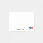 Patriottisme Amerika VS Vlag Hart Custom Post-it® Notes (Voorkant)