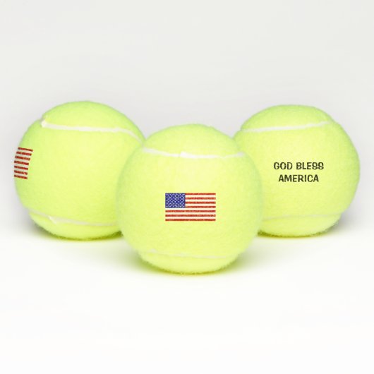 Patriottisme Amerikaanse vlag God zegene Amerika g Tennisballen (Multi)