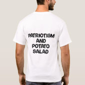 Patriottisme en aardappel salade t-shirt (Achterkant)