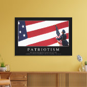 Patriottisme: Inspirerend prijsopgave Canvas Afdruk (Insitu (Woonkamer))
