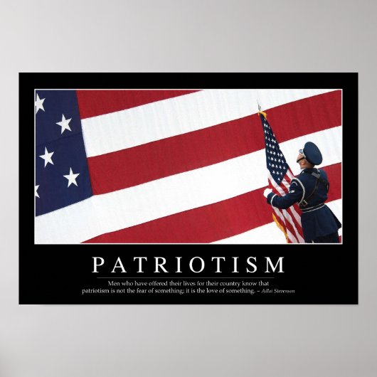 Patriottisme: Inspirerend prijsopgave Poster (Voorkant)