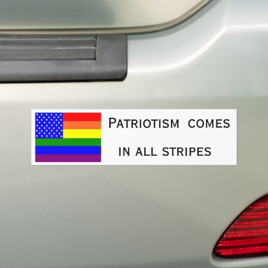 Patriottisme komt in alle strepen terecht bumpersticker (Op auto)