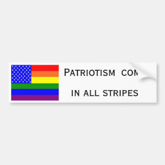Patriottisme komt in allerlei soorten bumpersticker