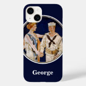  patriottisme, Lady Liberty met Navy Seaman Case-Mate iPhone Case (Achterkant)