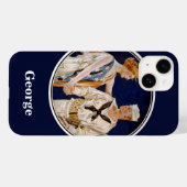  patriottisme, Lady Liberty met Navy Seaman Case-Mate iPhone Case (Achterkant (horizontaal))