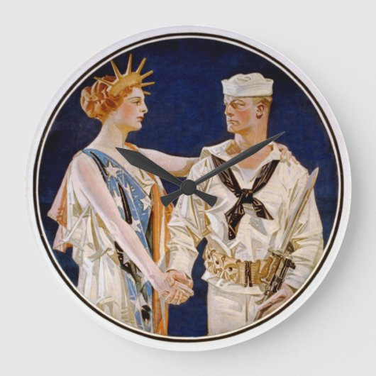  patriottisme, Lady Liberty met Navy Seaman Grote Klok (Voorkant)