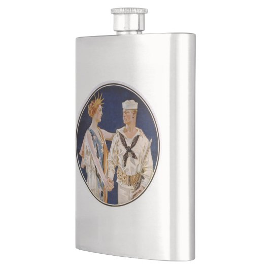 patriottisme, Lady Liberty met Navy Seaman Heupfles (Links)