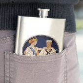  patriottisme, Lady Liberty met Navy Seaman Heupfles (Voorbeeld)