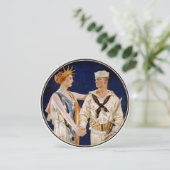  patriottisme, Lady Liberty met Navy Seaman Kaart (Staand voorkant)