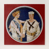  patriottisme, Lady Liberty met Navy Seaman Legpuzzel (Verticaal)