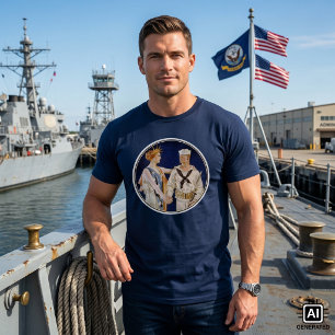 patriottisme, Lady Liberty met Navy Seaman T-shirt