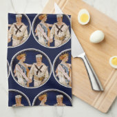  patriottisme, Lady Liberty met Navy Seaman Theedoek (Quarter Fold)