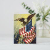  patriottisme, patriottische Eagle American Flag Briefkaart (Staand voorkant)
