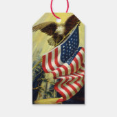  patriottisme, patriottische Eagle American Flag Cadeaulabel (Voorkant)