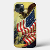  patriottisme, patriottische Eagle American Flag Case-Mate iPhone Case (Achterkant)