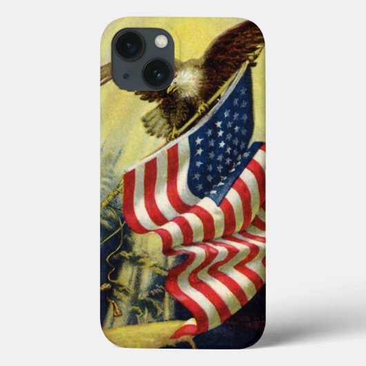  patriottisme, patriottische Eagle American Flag Case-Mate iPhone Case (Achterkant)