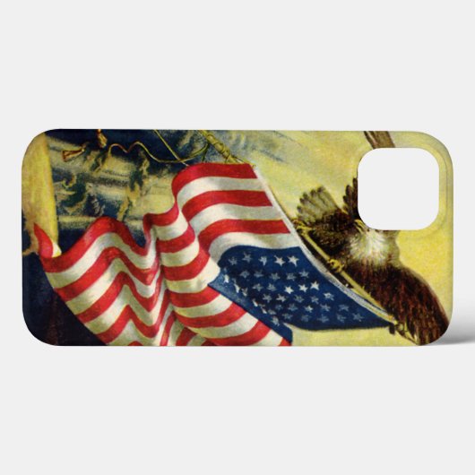  patriottisme, patriottische Eagle American Flag Case-Mate iPhone Case (Achterkant (horizontaal))