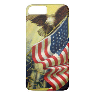 patriottisme, patriottische Eagle American Flag Case-Mate iPhone Case