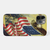 patriottisme, patriottische Eagle American Flag Case-Mate iPhone Case (Achterkant (horizontaal))