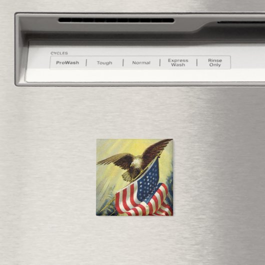  patriottisme, patriottische Eagle American Flag Magneet (Insitu (Vaatwasser))