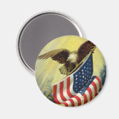  patriottisme, patriottische Eagle American Flag Magneet (Voorkant / Achterkant)