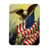  patriottisme, patriottische Eagle American Flag Magneet (Verticaal)