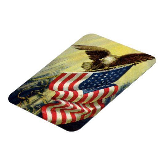  patriottisme, patriottische Eagle American Flag Magneet (Linkerzijde)