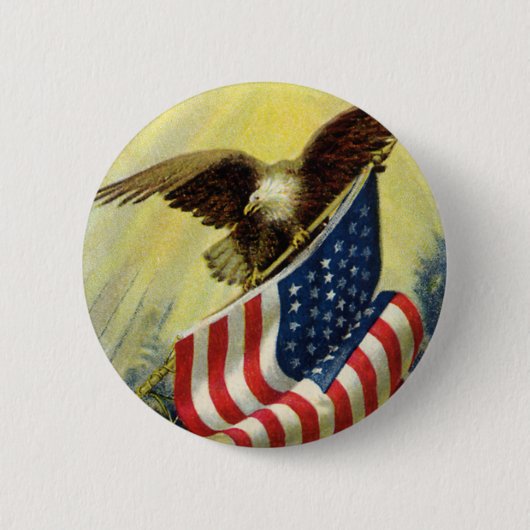  patriottisme, patriottische Eagle American Flag Ronde Button 5,7 Cm (Voorkant)